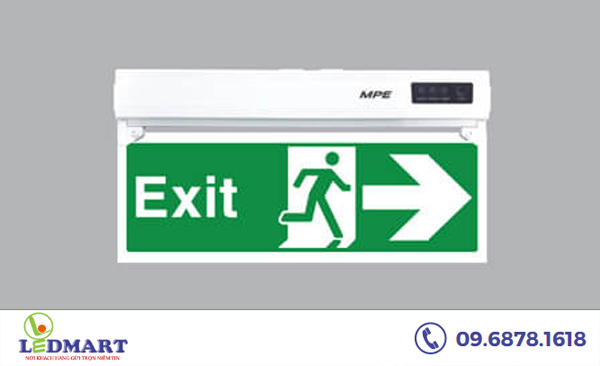 Đèn Exit khẩn cấp 1 Mặt Phải 3W MPE EXR